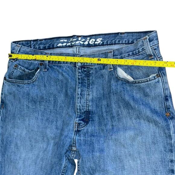 Dickies Mid Wash Straight Leg Blue Jeans Men's 38 Button Fly Casual Classic - Picture 7 of 10